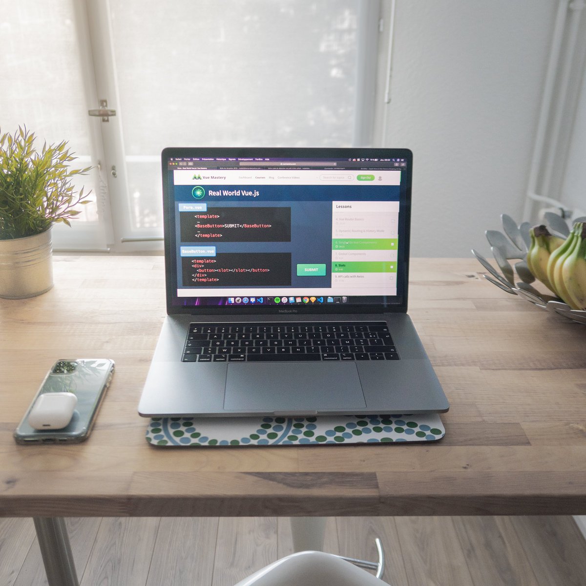 malekbenhalima's tweet photo. What’s everyone been doing to work on their craft in this lockdown? I’m messing around with @VueMastery. I like their courses 🤗 https://t.co/CJC8reylT5