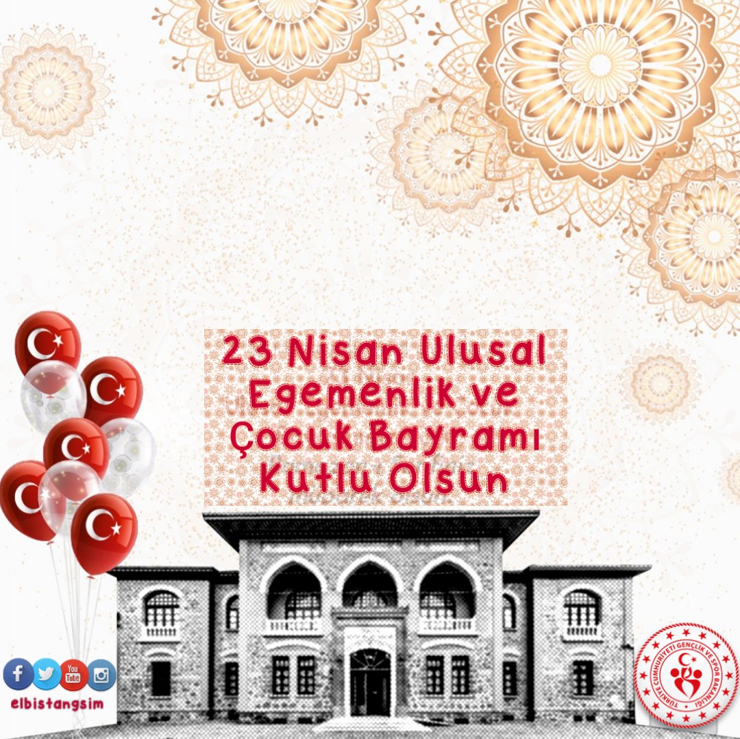 Geleceğimizin teminatı çocuklarımızın bugün en mutlu günü.Türkiye Büyük Millet Meclisimizin kuruluşunun 100.yılında; başta Gazi Mustafa Kemal Atatürk olmak üzere bu vatan uğruna can veren tüm şehitlerimizi rahmetle anıyor,#23Nisan Ulusal Egemenlik ve Çocuk Bayramımızı kutluyoruz.