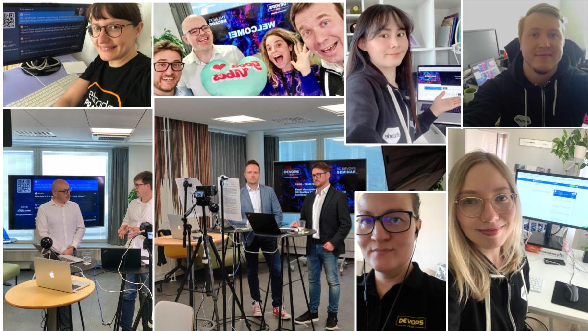 Eficode's tweet image. #DEVOPS2020 organizing team behind the scenes! We thank you all for being virtually present and hope you enjoyed these 2 days as much as we did, leaving the session with some inspiration and lots of takeaways. See you at our events soon: hubs.ly/H0pNRWs0
#devops #5G #tech