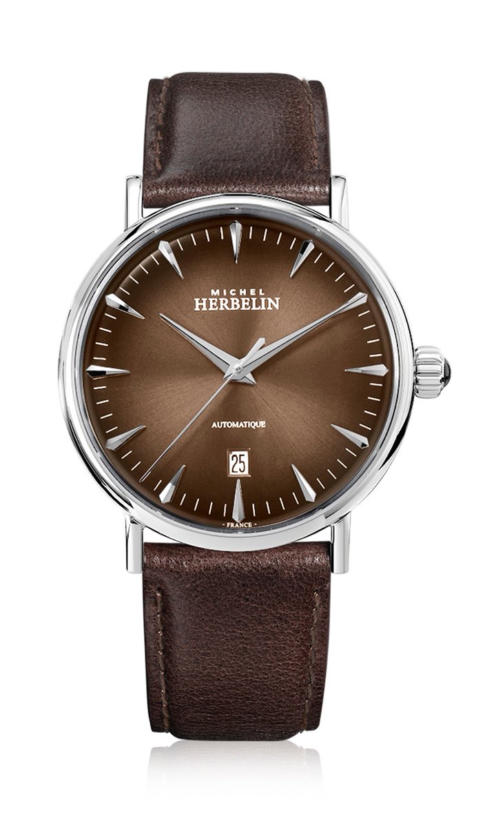 AlsalWatches's tweet photo. Introducing the stunning @MHerbelinUK Inspiration automatic with swiss mechanism, domed sapphire crystal and Crown set with a cabochon onyx #herbelin #swiss #french #london #watches #alsal #automatic #sapphire https://t.co/lXW8kfl1IE