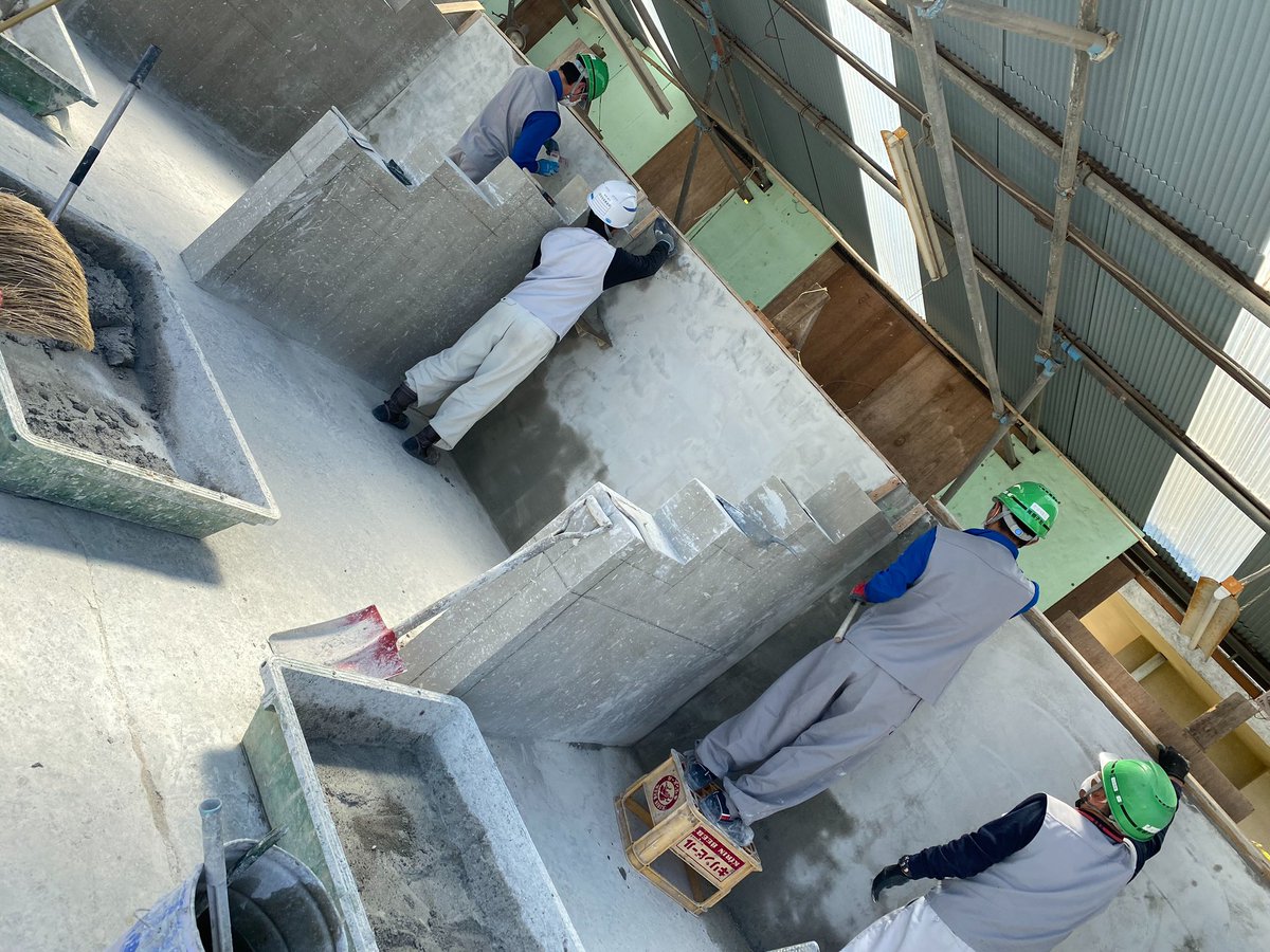 左官職人新人研修