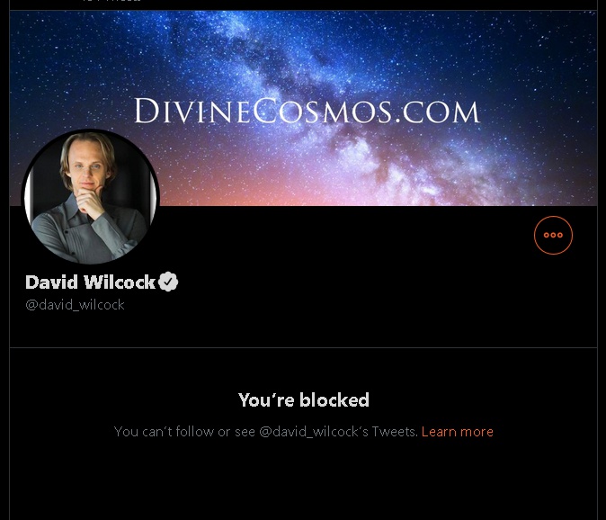 wow! of all the people to block me, it's none other than  #davidwilcock - either cuz i compared him to  @danaashlie or cuz i called him 'king of hope-porn'. who knows. all i know is there is no place for [ ego ] in truthing. @OnEdgeOfWonder  @Jordan_Sather_  @blueavians  #GatesHacked