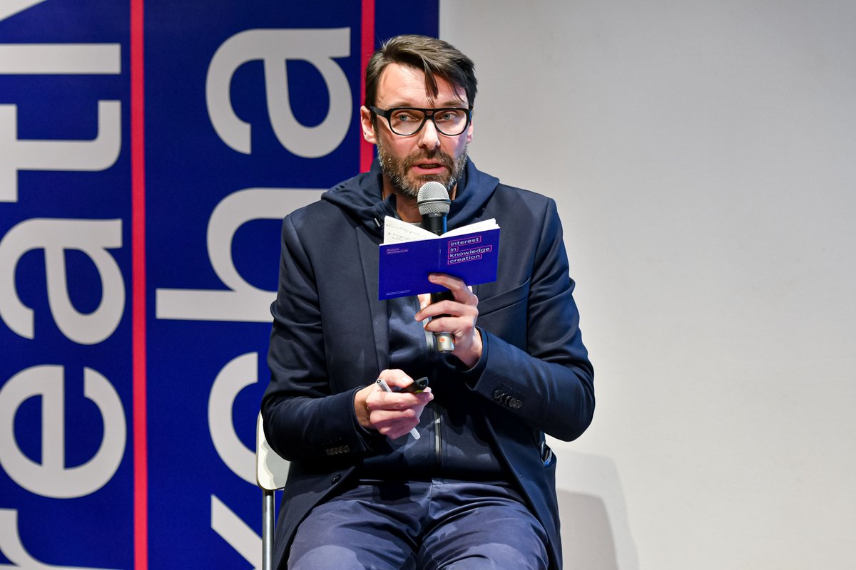 FA_Platform's tweet photo. Thomas Geisler at CEx Focus Talks on the 26th Biennial of Design in Ljubljana. Presentation of the six commissioned projects, that took on the challenge of Information Crisis in six institutions, dealing with knowledge production and transmission. https://t.co/Vm16qqJmO2
#cex2020 https://t.co/gR5H8RMO0n