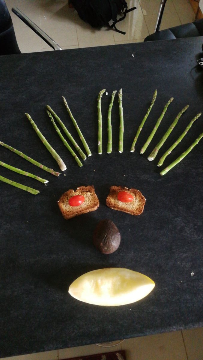 ennisns's tweet image. Some creative responses to our Kitchen Art challenge. Remember to ask permission before using the family food! 
#readingclass