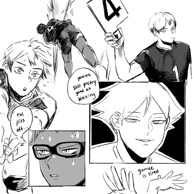 sketching some moments from the inarizaki match from the manga!! the movements are so fun to draw
i can't wait to see these animated
#haikyuu 