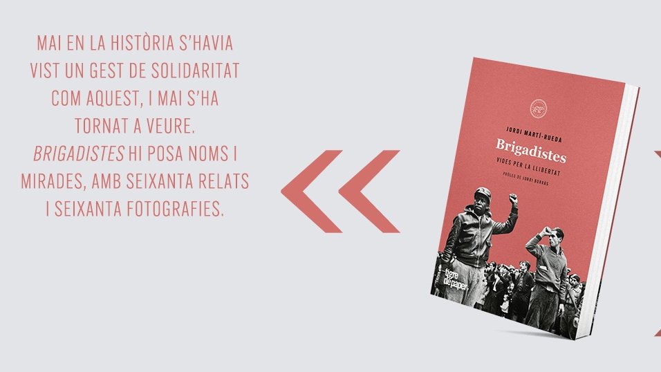 labaulalleida's tweet photo. De @TigrePaper us recomanem Brigadistes de Jordi Martín-Rueda.
No oblideu citar "La Baula" en la vostra compra. Teniu temps fins el 26 d'abril per a col.laborar amb nosaltres
@AgoraBaula #SantJordi2020 #DesconfinemElsLlibres #SantJordiACasa #ParadaVirtual https://t.co/i1XHCkHsDk