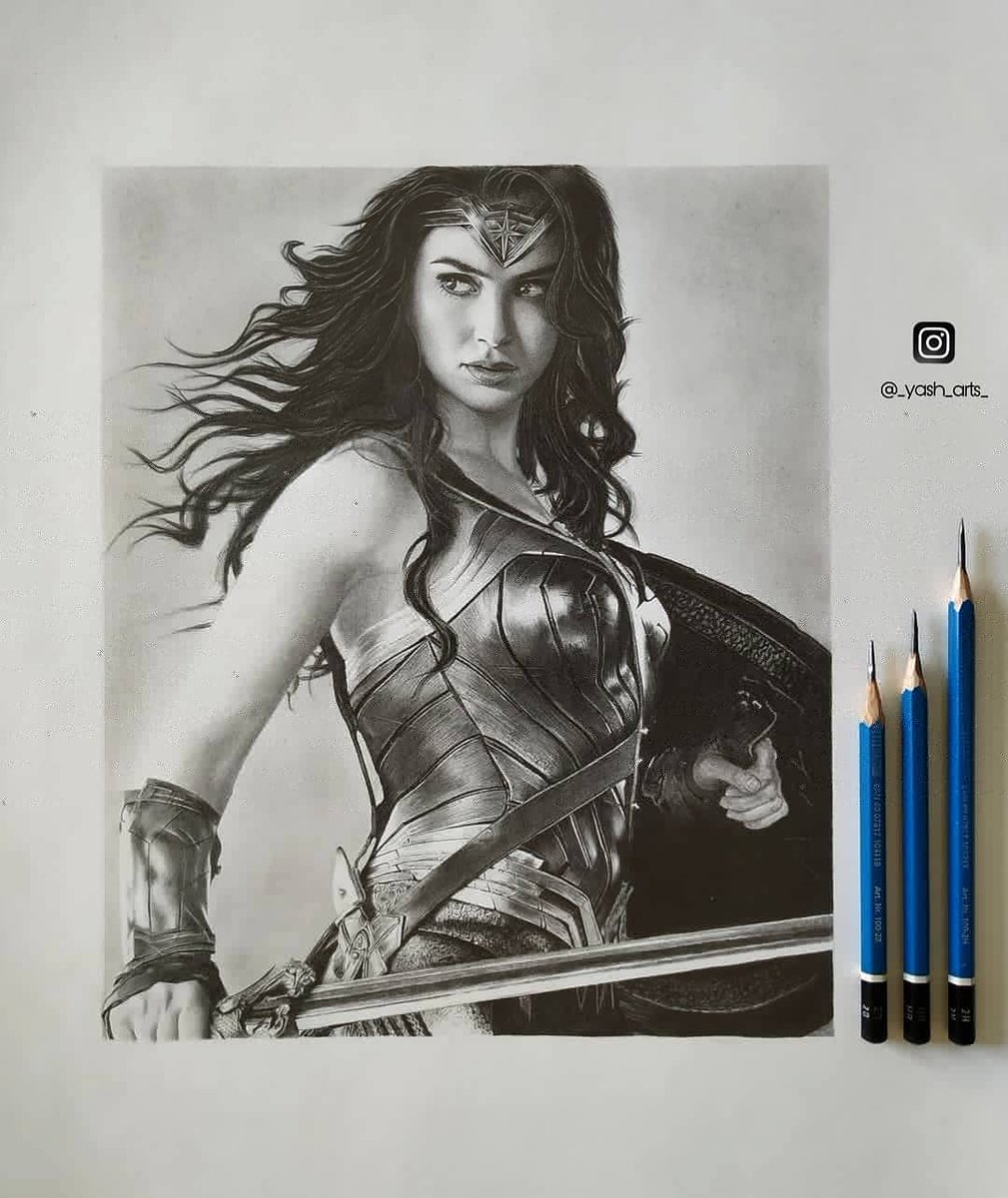 _yash_arts_'s tweet photo. @GalGadotWWFans im a big fan of @GalGadot ma'am please retweet my artwork tribute for her.. let her see it.. love from india ❤️😇✌🏻 https://t.co/OxiFYdEcg8