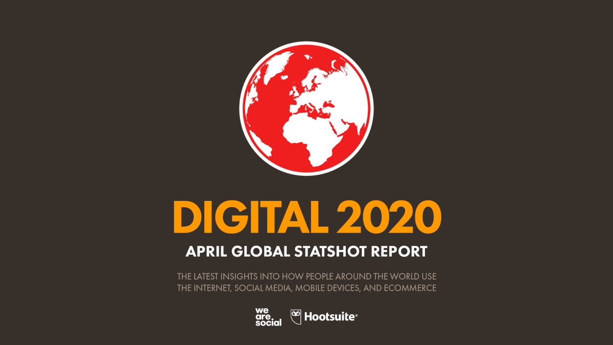 Our #Digital2020 April Statshot is now live! 

And we’ve dedicated a significant portion to exploring trends in the world’s digital behaviours that have emerged in lockdown. bit.ly/3bANP6o