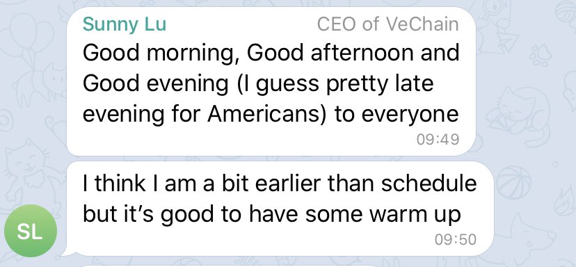 AMA with  @sunshinelu24 /THREAD  $VET  $CRO  $BTC  $XRP  $OCE