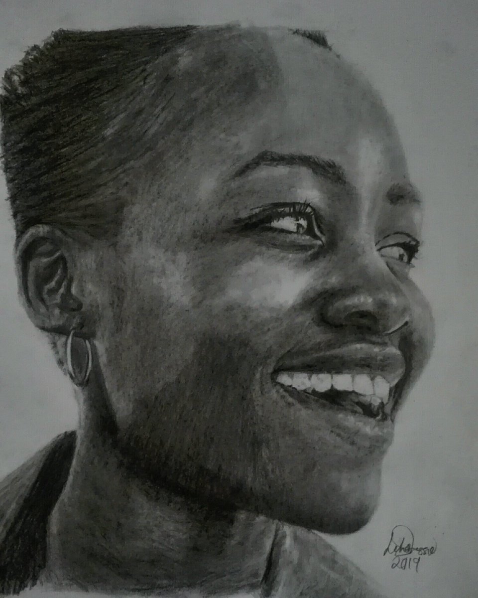 lelo_artist's tweet photo. How's my charcoal drawing of #LupitaNyong'o ? #CyrilRamaBillion https://t.co/C2wgY8IsTT