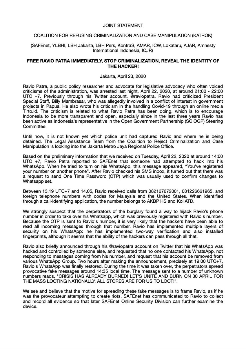 Asia Justice and Rights tweet media