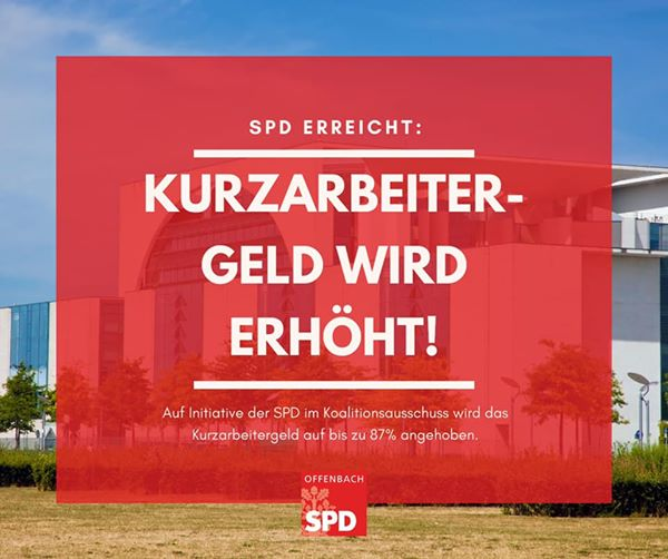 ag_spd's tweet photo. Gute Nachrichten aus #Berlin! Das #Kurzarbeitergeld wird erhöht, die Gastronomie wird durch eine Senkung der Mehrwertsteuer unterstützt und bedürftige Schüler*innen werden durch einen Zuschuss bei dem Erwerb digitaler Lehrmittel gefördert. #Offenbach #SPD #AGmuv #SPDOffenbach https://t.co/Es2ewLZlEJ
