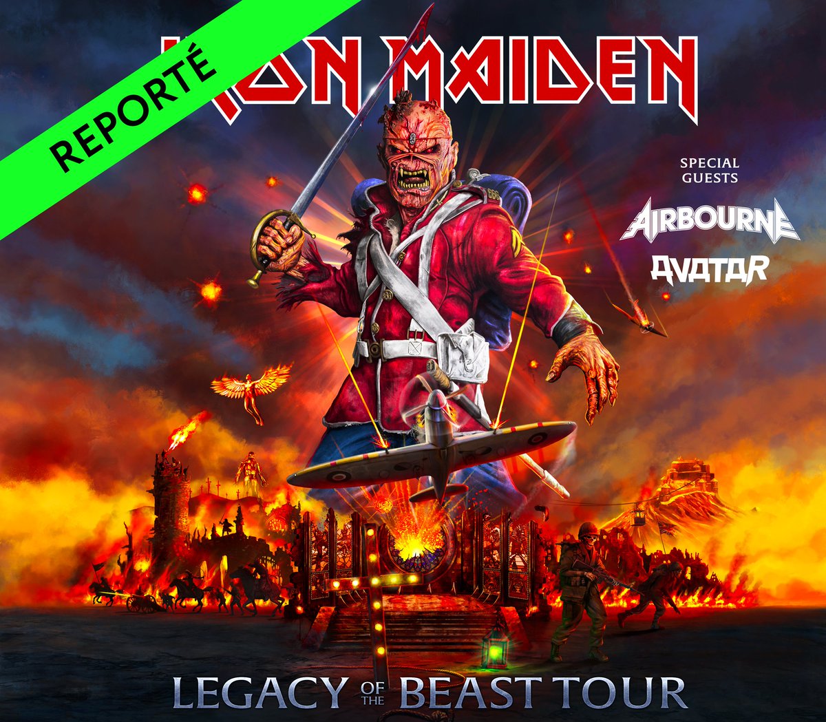 plenitudearena's tweet photo. Face à la situation, nous sommes contraints de reporter le concert d'@IronMaiden du 11 juillet 2020.
Nous travaillons pour reprogrammer le concert au début de l’été 2021, la nouvelle date sera annoncée rapidement
⚠️Les billets resteront valables 
+d'infos➡️https://t.co/ECVFhHX90I https://t.co/jBnJtDJsP2