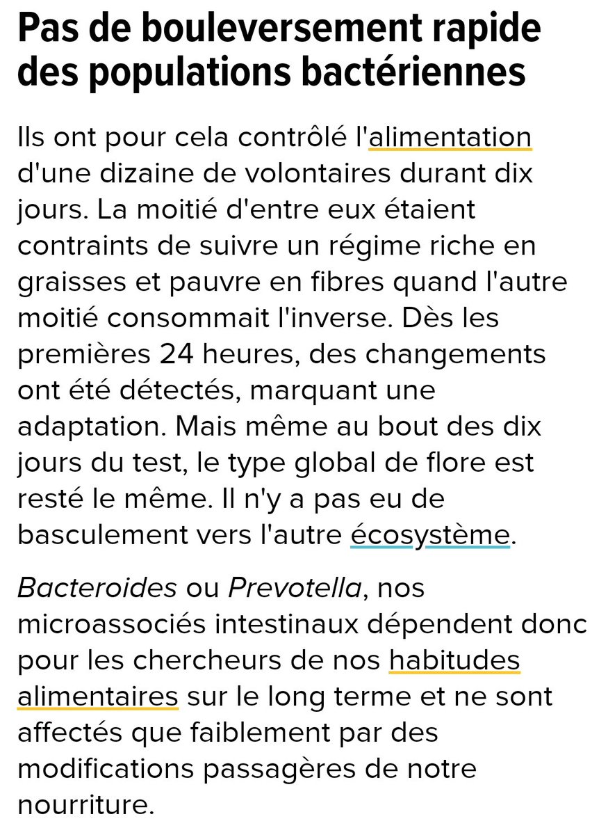 Alors peut-on inverser la tendance et changer notre alimentation pour rendre notre microbiote moins accueuillant pour le  #SARSCoV2 ?Il semblerait malheureusement que non, en tout cas à court terme 