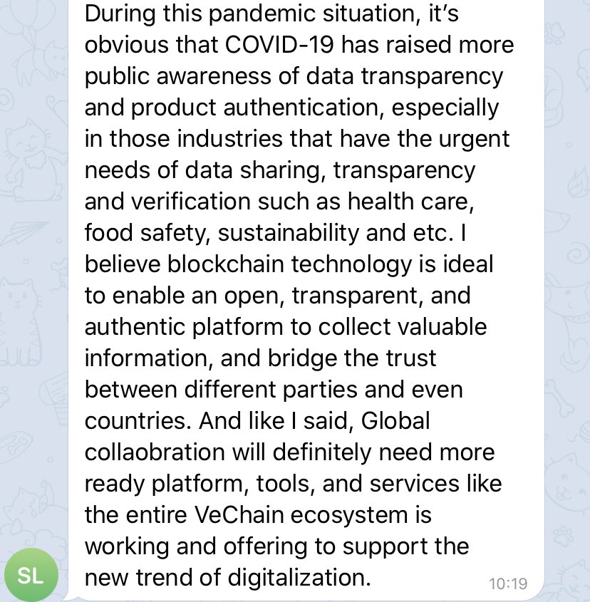 2) What are three possible real-world problems arising from the COVID-19 pandemic that VeChain can solve? $VET  #Vechain  @itemsdapp