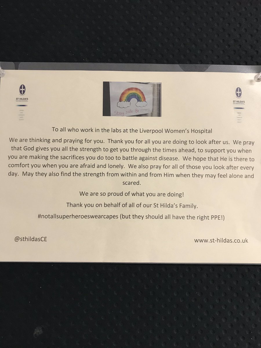 the_scouse_scientist (@scientistscouse) on Twitter photo Thank you to <a href="/StHildasCE/">St Hilda's CE</a> for this amazing donation of hand made PPE to keep us safe in the lab and across the trust. Fantastic work! We really appreciate it #COVID19 #NHS <a href="/MFT_Genomics/">North West Genomic Laboratory Hub</a> <a href="/LiverpoolWomens/">Liverpool Women's University Hospital</a> Thank you to <a href="/StHildasCE/">St Hilda's CE</a> for this amazing donation of hand made PPE to keep us safe in the lab and across the trust. Fantastic work! We really appreciate it #COVID19 #NHS <a href="/MFT_Genomics/">North West Genomic Laboratory Hub</a> <a href="/LiverpoolWomens/">Liverpool Women's University Hospital</a>