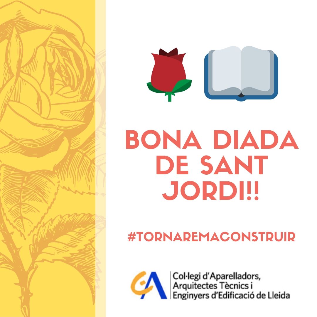 Bona diada de Sant Jordi!! Ens veurem aviat!!

#aparelladors #arquitectestecnics #santjordi #santjordiconfinat #tornaremaconstruir