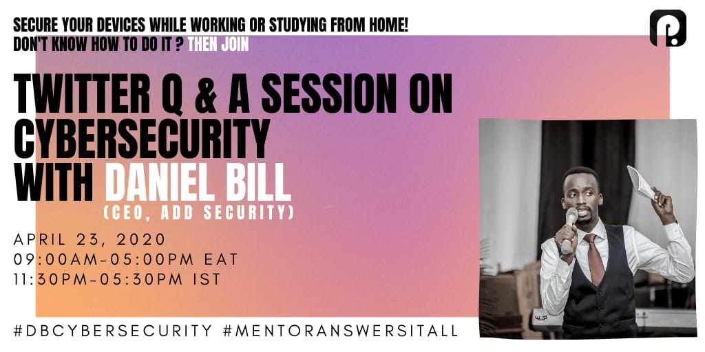 privacybytes_'s tweet photo. You can still keep the questions coming. I'm here till 5pm helping you maintain cyber hygiene as you remotely work and study online from home during this Covid-19 lockdown #DBCybersecurity @WeArePrecisely @KasUganda https://t.co/0wLPdkVB0a