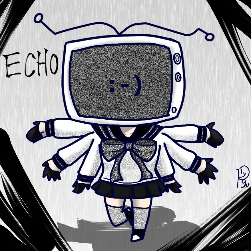 Poly Ringo Echoのあのかっこいい女の子 かっこよすぎて描いちゃった 本家様のechoかっこよいので是非とも W ﾁﾗｯ イラスト デジタルイラスト Vocaloid Crusher P 異形頭 女の子 ボカロ Echo T Co M9pbt5spnc