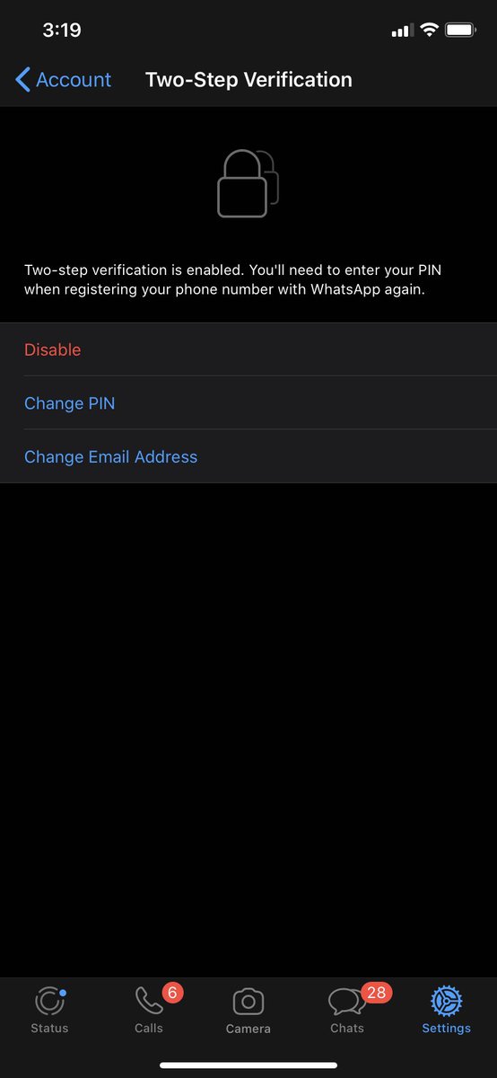 next, go to whatsapp settings > account and enable security notifications (this should alert you if any security activity is triggered), and then enable two-step verification (this forces whatsapp to ask for a PIN whenever a new device logged in to ur account).