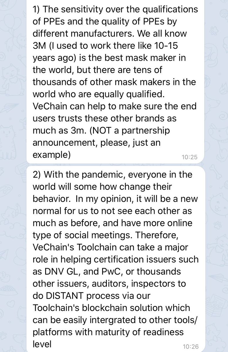 3) Do you see a long-term increase in demand for product traceability, because of pandemics like the coronavirus disease (COVID-19)? $VET  #vechain