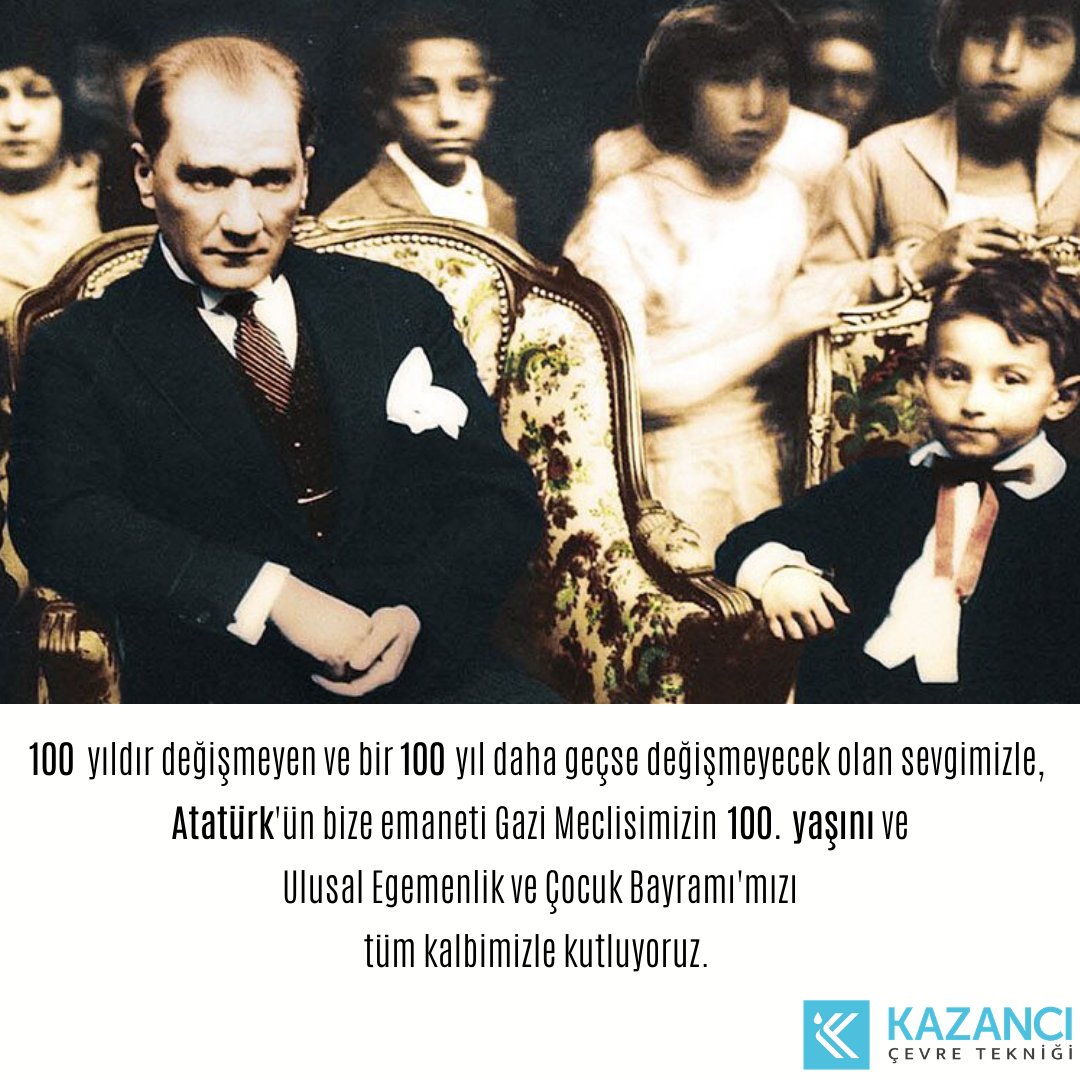 100 yıl önce birlikte başardığımız gibi geçirdiğimiz bugünleri yine birlikte aşacak ve sokakları çocukların neşesiyle dolduğu 23 Nisanlarda yeniden buluşacağız. Ulusal Egemenlik ve Çocuk Bayramı'mız kutlu olsun. #23nisanulusalegemenlikveçocukbayramı #23Nisan1920