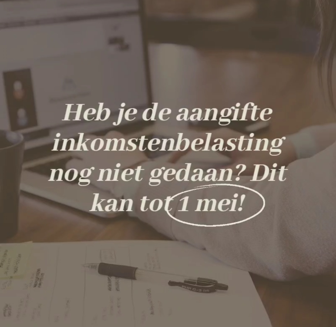 LPBadvies's tweet photo. Heb je de aangifte inkomstenbelasting 2019 nog niet gedaan? Dit kan tot 1 mei!

Lukt het niet om op tijd aangifte te doen? Vraag dan uitstel aan bij de Belastingdienst. Maar doe dit wel voor 1 mei.

Kom je er zelf niet uit, dan helpen we je graag verder. https://t.co/OgYi1fdSQy