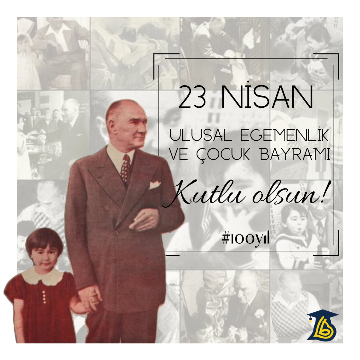Cumhuriyetimizin kurucusu Gazi Mustafa Kemal Atatürk tarafından dünya çocuklarına armağan edilen 23 Nisan Ulusal Egemenlik ve Çocuk Bayramı kutlu olsun. #23NisanKutluOlsun #23Nisan1920 #TBMM100Yaşında
