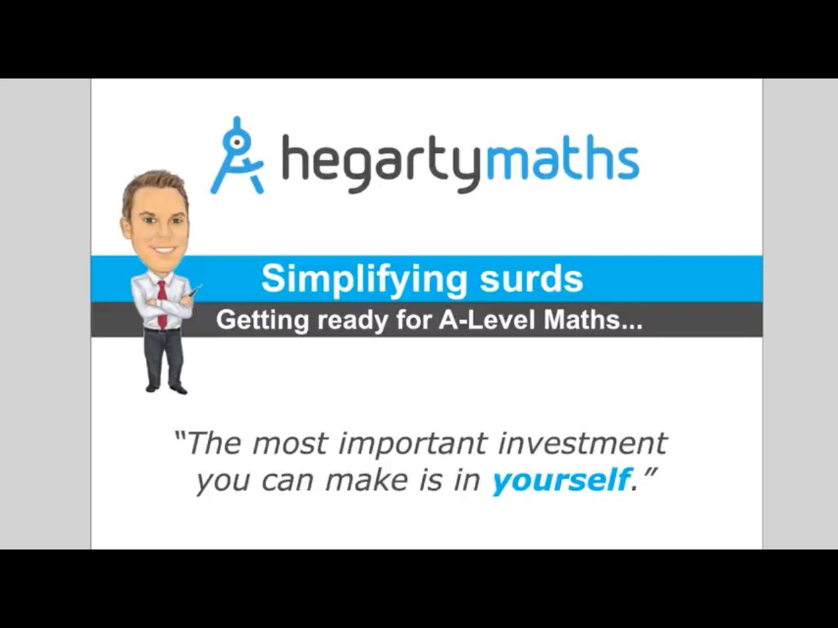 If you are thinking of studying A-level Maths @SRA_StAlbans then we recommend these live lessons at 2pm each day, also available afterwards on YouTube, all for free, thanks to @hegartymaths 
youtube.com/watch?v=ziMiuy…