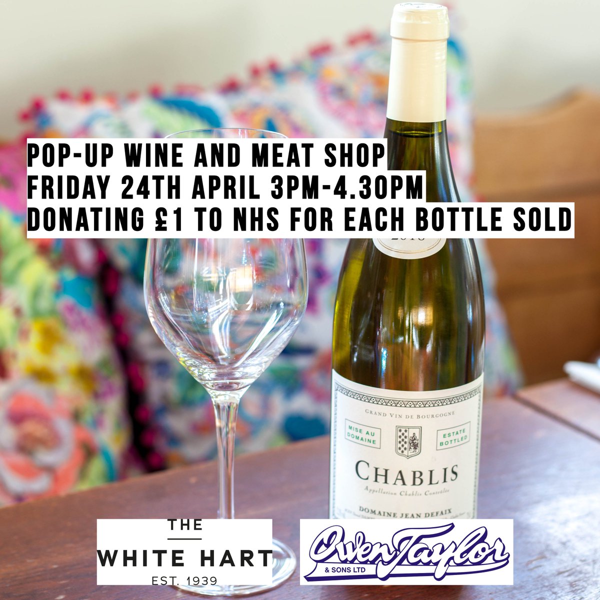Sevenderby's tweet photo. We have teamed up with our butcher @owentaylor_uk for another POP-UP WINE AND MEAT SHOP in @whitehartduff car park.

Join us and get locally sourced meat and your favourite wine and bottled beer at a discounted price.

📅Friday 24th April 3pm – 4.30pm
📌36 Town Street, Duffield https://t.co/o3icQHcra5