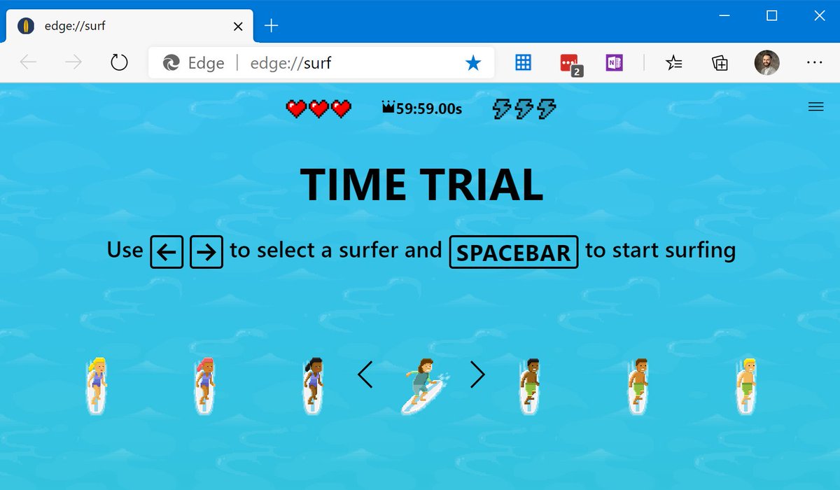 thommck's tweet image. Just got the latest Microsoft Edge Beta Build 83.0.478.13 - now includes extension sync but more importantly, easy access to the edge://surf game! 🏄‍♂️ microsoftedgeinsider.com/en-us/welcome/… #msedgedev