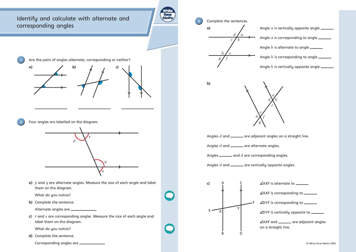 white rose maths on twitter 8 year 8 are looking at how to identify and calculate with alternate and corresponding angles https t co deijttonnp mathseveryonecanathome homelearning year8 https t co sbsbxpcbuz twitter
