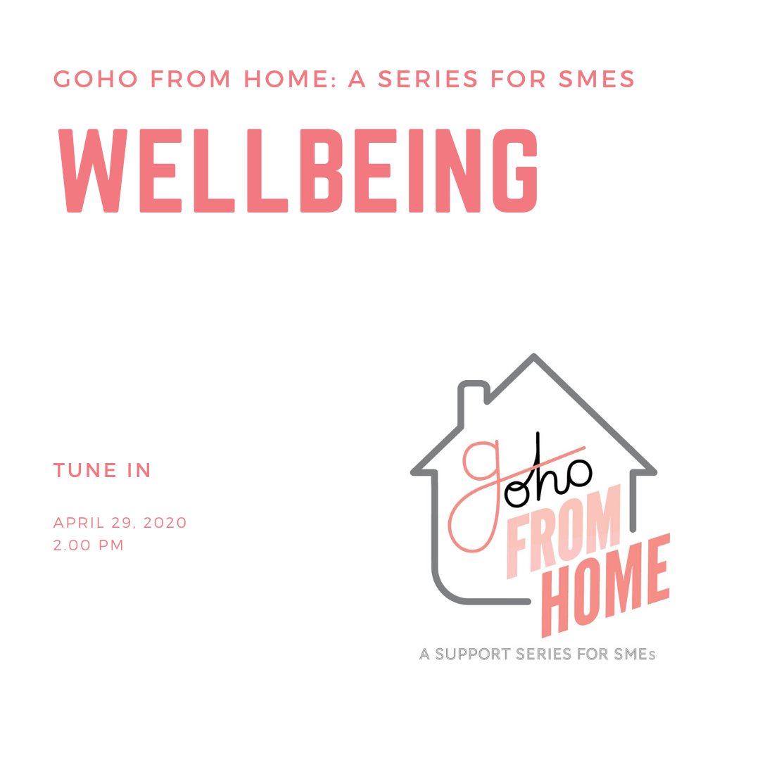 thisisgoho's tweet photo. Goho From Home: A Support Series for SMEs - Wellbeing, register here: https://t.co/1l2IzMiRWn
We’ll offer advice on everything from staying mentally healthy to boosting your immune systems. #ThisIsGoho #GohoFromHome #1Rebel #HealthCoach #LifeCoach #PT #PersonalTrainer https://t.co/MAcejbcpY4
