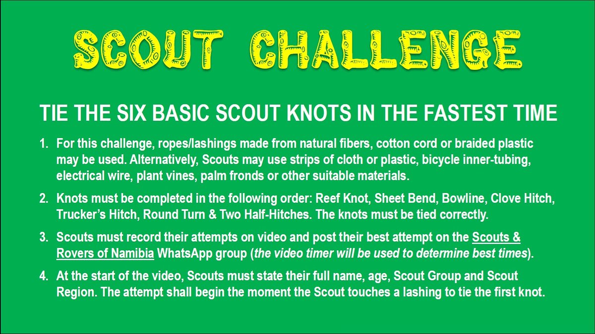 #scoutchallenge #ScoutsOfNamibia #StayHome #StaySafe