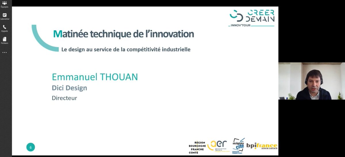 NicephoreCite's tweet photo. [ Evènements ] 
Nous sommes ravis de retrouver Emmanuel Thouan de @dicidesign, qui avait participé à notre évènement #PensonsDesign de produit, lors de ce #webinaire  #CreerDemain #InnovTour pour nous expliquer le concept du #design 😍 https://t.co/iMIgQQwINn