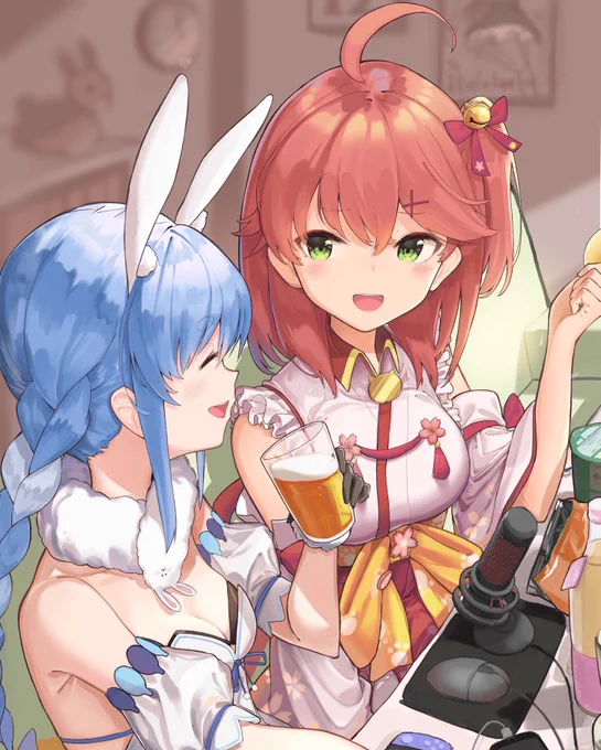 #ぺこらーと  #miko_Art 
ぺこみこてぇてぇ 