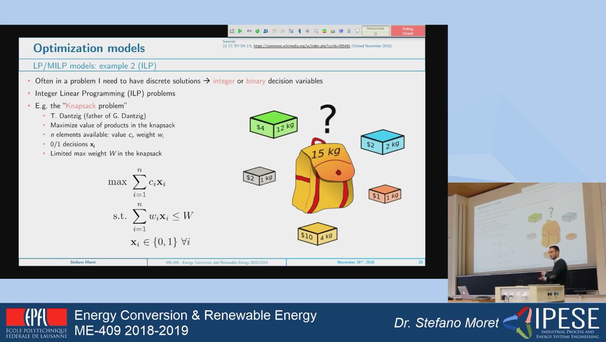 13/ Day11: the  #energyscope model. Lecture content:- Intro to  #optimization: examples of linear and discrete  #models - energyscope: looking into the  #opensource code #onlinelearning  #energytransition  #energytwitter  #freethemodels  #orms 