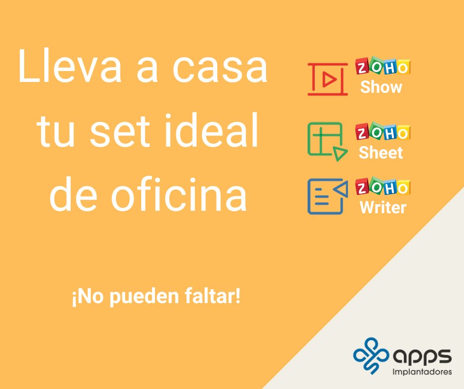 AppsImplant's tweet photo. Zoho te brinda todo lo necesario para trabajar desde casa, consigue todas las aplicaciones incluidas en Zoho Remotely a través de nuestra página web. ¡La distancia ya no es un problema!
Pagina web: https://t.co/sNPg0PB0jO
#ZohoInspire #Zoholics #Zohoapps #ZohoRemotely https://t.co/CXL2y9FVUF