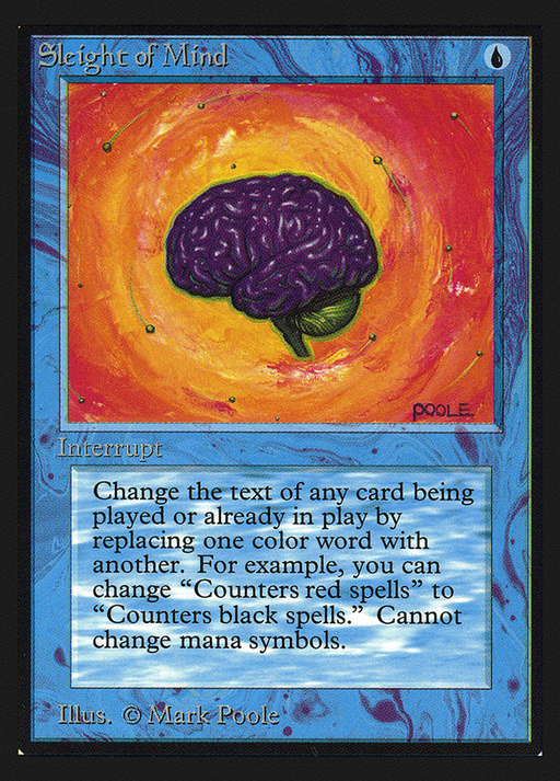 DailyMTGcards's tweet photo. Card name: #SleightofMind
Card type: Instant
Edition: Collectors’ Edition (CED) Nº 79
#MTG #MagictheGathering #MTGArena #EDH https://t.co/TCIxQikUNX