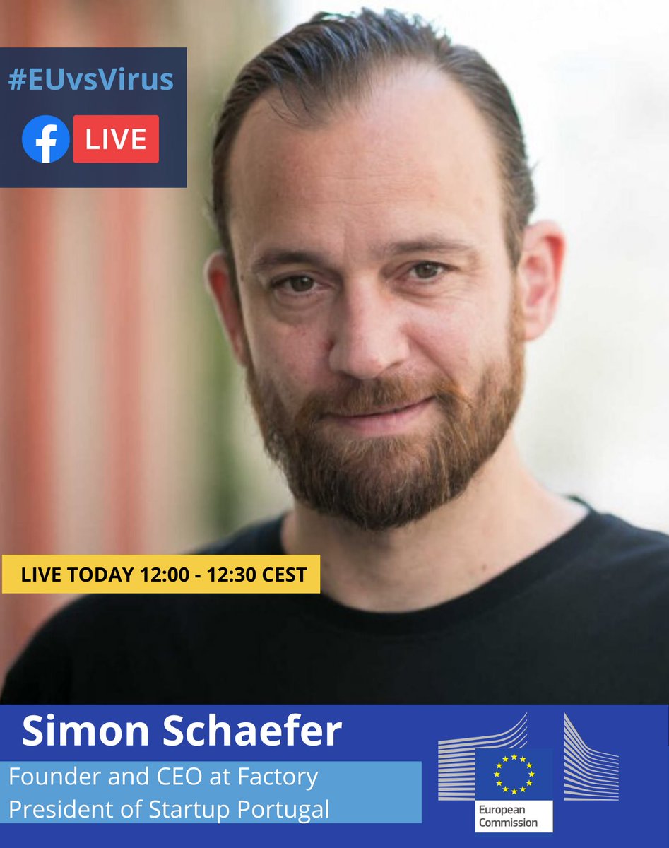 Dr Colin Keogh 🛠 (@colinj_keogh) on Twitter photo Join <a href="/EUvsVirus/">EUvsVirus</a> for today’s Webinar Experience at 12:00 CEST with <a href="/mikebutcher/">Mike Butcher (BlueSky/Threads: @mikebutcher)</a> (Editor at large for <a href="/TechCrunch/">TechCrunch</a> ), Carlos Eduardo Espina (Managing Partner at <a href="/seedcamp/">seedcamp</a>) &
<a href="/SimonSchaefer/">Simon</a> (Founder and CEO at <a href="/Factory/">Factory</a>). #EUvsVirus
Join live or later via:
👉bit.ly/3eNEYAu Join <a href="/EUvsVirus/">EUvsVirus</a> for today’s Webinar Experience at 12:00 CEST with <a href="/mikebutcher/">Mike Butcher (BlueSky/Threads: @mikebutcher)</a> (Editor at large for <a href="/TechCrunch/">TechCrunch</a> ), Carlos Eduardo Espina (Managing Partner at <a href="/seedcamp/">seedcamp</a>) &
<a href="/SimonSchaefer/">Simon</a> (Founder and CEO at <a href="/Factory/">Factory</a>). #EUvsVirus
Join live or later via:
👉bit.ly/3eNEYAu