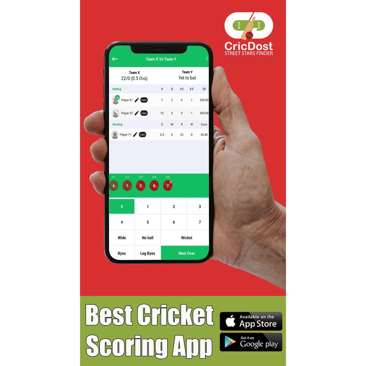 cricket scoring app