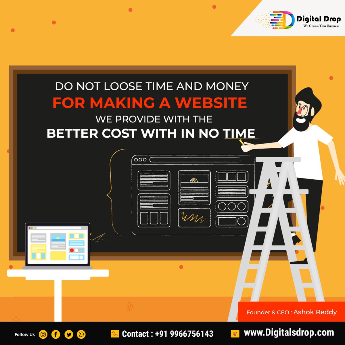 Digitaldrop2's tweet image. We provide the better cost web designing.
#DIGITALDROPSOLUTIONS