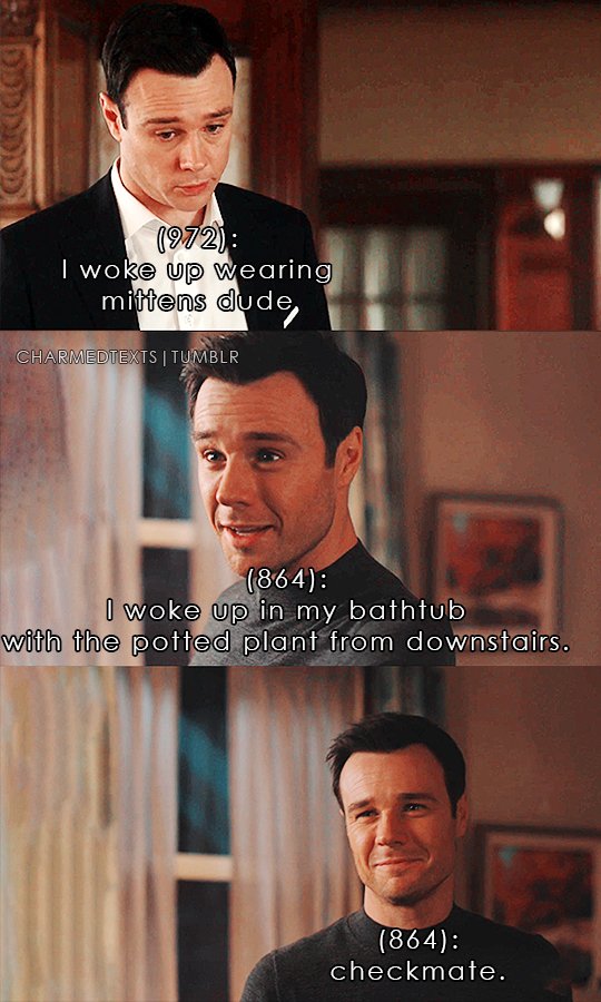 txtflastseason's tweet photo. Jimmy is the ultimate trainwreck 

#Charmed #CharmedCW #CharmedTexts https://t.co/hqFQ5vnkyu