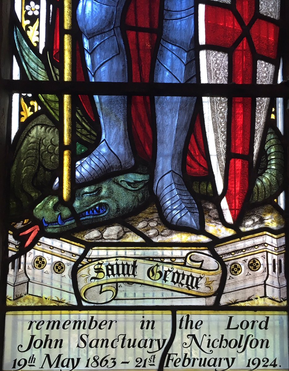 Happy St George’s Day from #Privett. #DragonsInChurches @Countrymaned @LandscapeIan #AnimalsInChurches