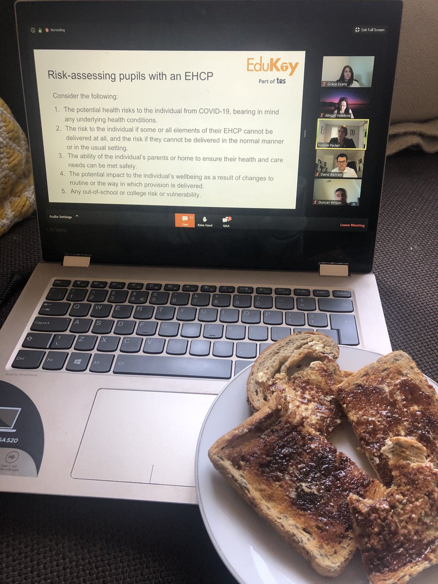 Marmite on toast to accompany this morning’s @provisionmap webinar on the role of the SENCO in the current climate. #EdukeySEND