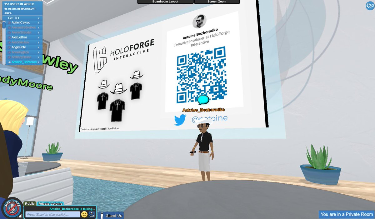 HoloForge_Itv's tweet photo. Day 2 #LavalVirtualWorld!

Yesterday was such a great time! Many of you followed @petoine's talk "Sharing in #MixedReality". Thank you!🙌

Meet the HoloForge team at #MicrosoftArea, Microsoft #HoloLens Partner 1 Room. 📍

Rendezvous at 5:15 PM for a round-table about Health &amp; #MR https://t.co/pj9EmWOzcn