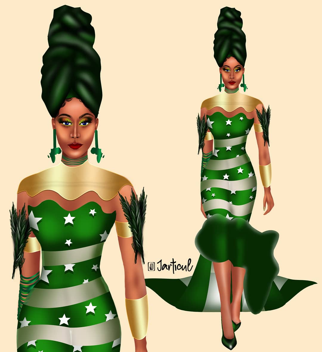 Jarticul's tweet photo. These are my designs for the #heinekendesigncontest
One of the most pretigious design contest in Africa by @Heineken_NG
These designs symbolise Africa shaping Fashions Future (The Theme)
All designed by me @Jarticul
#heinekenlagosfashionweek #digitalart #fashionillustration https://t.co/VWMfYfymKB