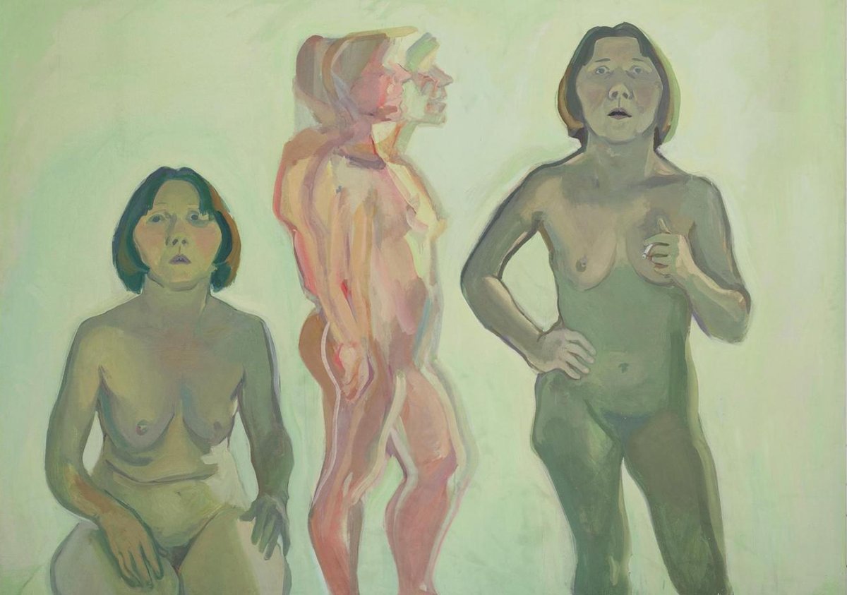 Maria Lassnig (1919-2014). How did I miss out Lassnig in my poster?! Ridiculous! Few artists have genuinely stopped me in my tracks, but that& #39;s what happened when I first encountered Lassnig. Stop. Gawp. Adore. It& #39;s the directness that gets you. The weird colours. The bravery.
