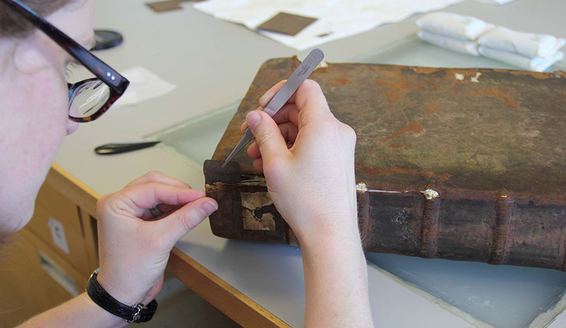Thanks to the work of a restoration team, repairs to the book have been carefully managed with surgical precision, using resources such as fine Japanese paper and wheat-starch glue. https://www.bodleian.ox.ac.uk/bodley/about-us/conservation/case-studies/shakespeare-first-folio