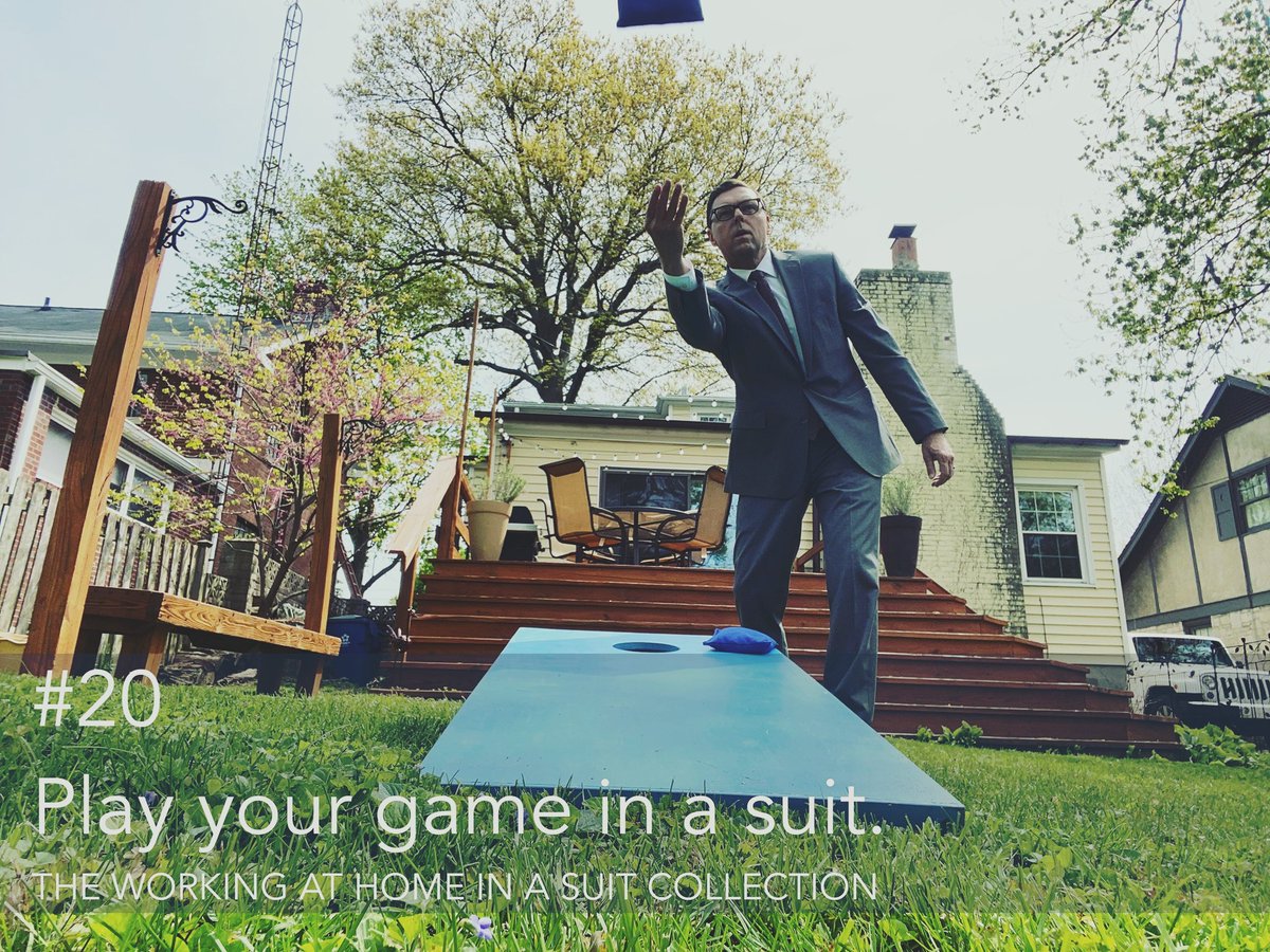 #20 Play your game in a suit.from the Working at Home in a Suit Collection